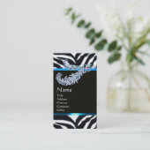 ダイヤモンドフェザーブルー白黒ゼブラファー 名刺 (スタンド正面)