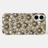 ダイヤモンドフラワージェムストーンiPhoneケース Case-Mate iPhoneケース (裏面 (横))