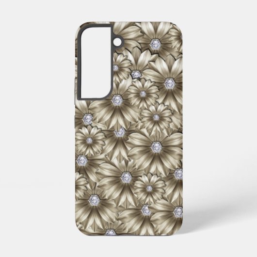 ダイヤモンドフラワー 宝石 SAMSUNG GALAXYケース (裏面)