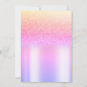 ダイヤモンドフレームグラッドキャグラデーションップ卒業パーティー 招待状 (裏面)