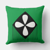 ダイヤモンドフローラ幾何学的パターン クッション (裏面)