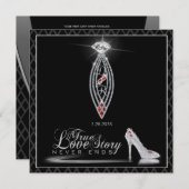 ダイヤモンドブラックタイ招待状 招待状 (正面/裏面)