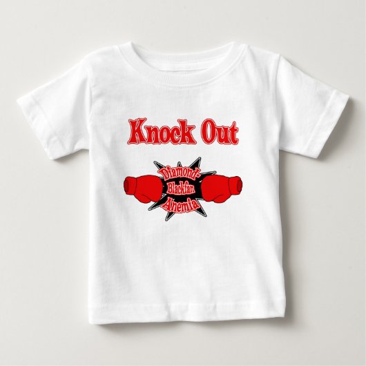 ダイヤモンドブラックファン貧血 ベビーTシャツ (正面)