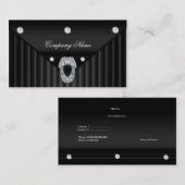 ダイヤモンドブラックメタルルックシルバー 名刺 (正面/裏面)