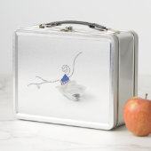 ダイヤモンドブルーのシーセル詩の沿岸アートボックス メタルランチボックス (インサイチュ)