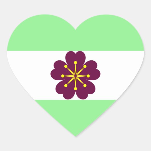 ダイヤモンドプライドハート形シールシート ハートシール (正面)