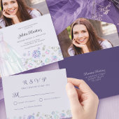 ダイヤモンドプリンセスパープルキンセアニェラとRSVP オールインワン招待状
