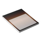 ダイヤモンドプレートのルックパターン黒から銅フェード ノートパッド (アングル)