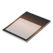 ダイヤモンドプレートのルックパターン黒から銅フェード ノートパッド (回転)