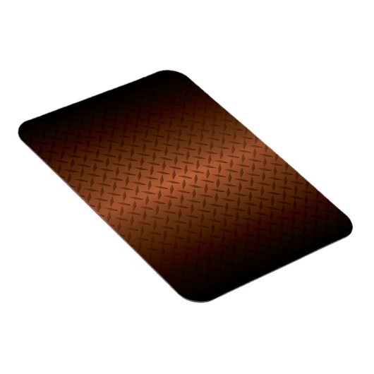 ダイヤモンドプレートのルックパターン黒から銅フェード マグネット (右側)