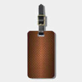 ダイヤモンドプレートのルックパターン黒から銅フェード ラゲッジタグ (正面縦)
