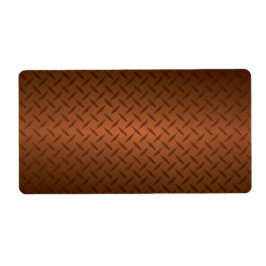 ダイヤモンドプレートのルックパターン黒から銅フェード ラベル