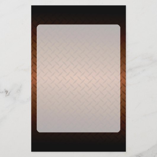 ダイヤモンドプレートのルックパターン黒から銅フェード 便箋 (正面)