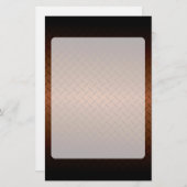 ダイヤモンドプレートのルックパターン黒から銅フェード 便箋 (正面/裏面)
