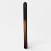 ダイヤモンドプレートのルックパターン黒から銅フェード Case-Mate iPhoneケース (裏面/左)