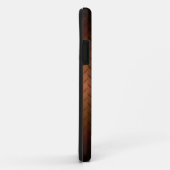 ダイヤモンドプレートのルックパターン黒から銅フェード Case-Mate iPhoneケース (裏面/右)