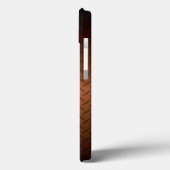 ダイヤモンドプレートのルックパターン黒から銅フェード Case-Mate iPhoneケース (裏面 / 左)