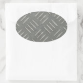 ダイヤモンドプレートステンレス鋼テクスチャ 楕円形シール (バッグ)