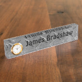 ダイヤモンドプレートデザイン デスクネームプレート (側面)