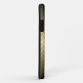 ダイヤモンドプレートパターン、黒から金ゴールドへのフェード Case-Mate iPhoneケース (裏面/右)