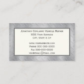 ダイヤモンドプレートメタリックとモノグラム 名刺 (裏面)