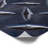 ダイヤモンドプレート写真 ポスター (角)