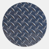 ダイヤモンドプレート写真 ラウンドシール (正面)