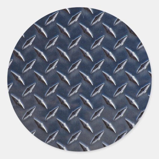 ダイヤモンドプレート写真 ラウンドシール (正面)