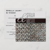 ダイヤモンドプレート工業結婚式招待状 招待状 (正面/裏面)