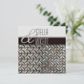 ダイヤモンドプレート工業結婚式招待状 招待状 (スタンド正面)