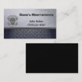 ダイヤモンドプレート金属の手作りメンテナンス 名刺 (正面/裏面)