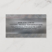 ダイヤモンドプレート金属鋼 |工業用 名刺 (裏面)