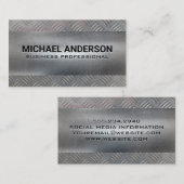 ダイヤモンドプレート金属鋼 |工業用 名刺 (正面/裏面)