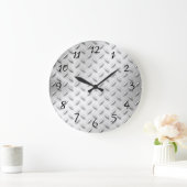 ダイヤモンドプレート ラージ壁時計 (ホーム)
