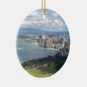 ダイヤモンドヘッドオアフ、ハワイからの眺め セラミックオーナメント (右)
