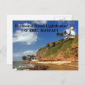 ダイヤモンドヘッドライトハウス、オアフ、ハワイはがき ポストカード (正面/裏面)