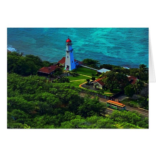 ダイヤモンドヘッドライトハウス#1カード (正面横)