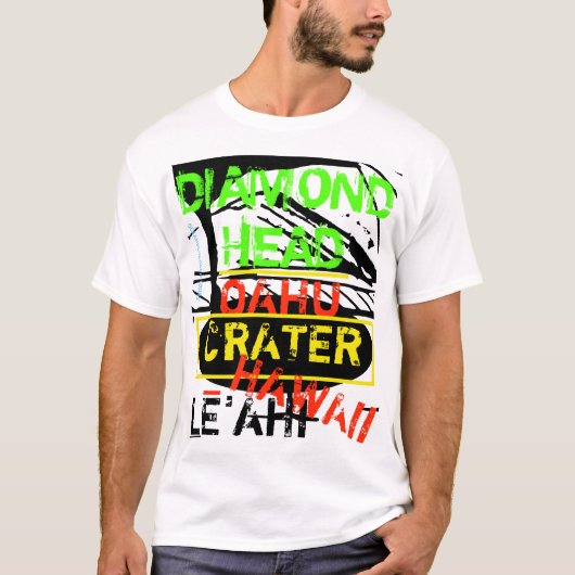 ダイヤモンドヘッド火口 Tシャツ (正面)