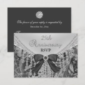ダイヤモンドボウ＆フラワースワール25周年記念RSVP 出欠カード (正面/裏面)