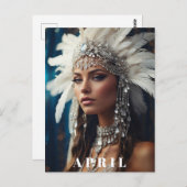 *~ダイヤモンドボホウィメンズAP53エイプリル誕生日 ポストカード (正面/裏面)