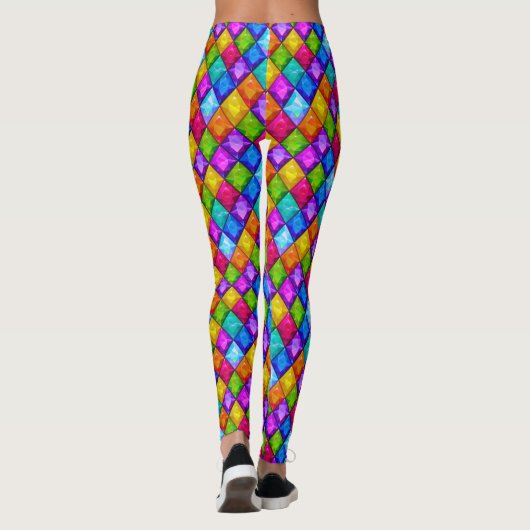 ダイヤモンドポップ・アートのファッションレギンス レギンス (裏面)