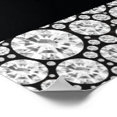 ダイヤモンドマスカレード新年の大晦日のウェルカムサイン ポスター (角)