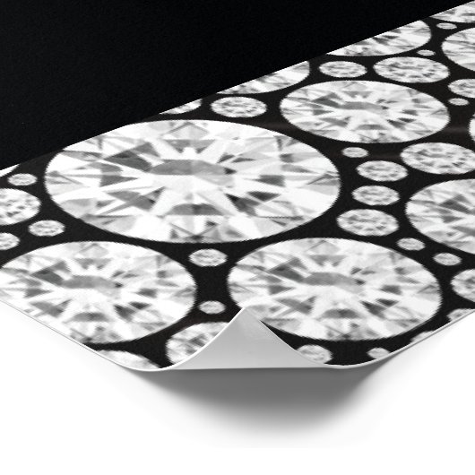 ダイヤモンドマスカレード新年の大晦日のウェルカムサイン ポスター (角)