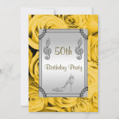 ダイヤモンドミュージックノート、スティレット&イエローローズ50th 招待状 (正面)