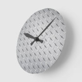 ダイヤモンドメタルプレート ラウンド壁時計 (傾斜)
