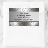 ダイヤモンドメタルルックプレートシール 長方形シール (バッグ)