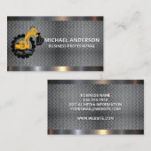 ダイヤモンドメッキ鋼 | 建築機械 名刺 (正面/裏面)