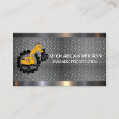 ダイヤモンドメッキ鋼 | 建築機械 名刺 (正面)