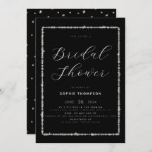 ダイヤモンドモダンスパークルグリッターフレームブライダルシャワー