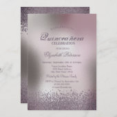 ダイヤモンドモダンバラ金ゴールドメタリックキンセアニラ 招待状 (正面/裏面)